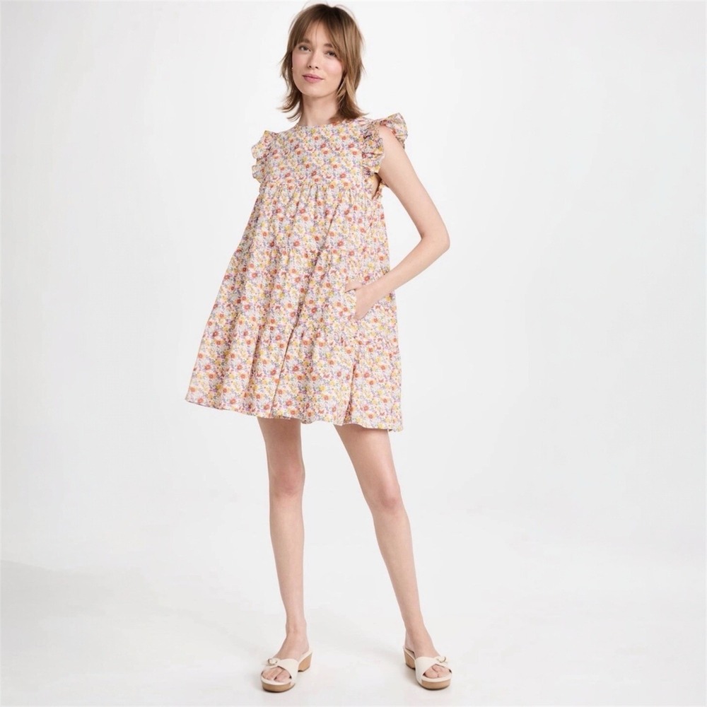 English Factory Anthropologie Dress Babydoll‎ Ditsy Floral Pockets Cottagecore M
